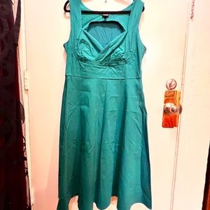Torrid Retro Vintage Reproduction Teal Dress Size 14